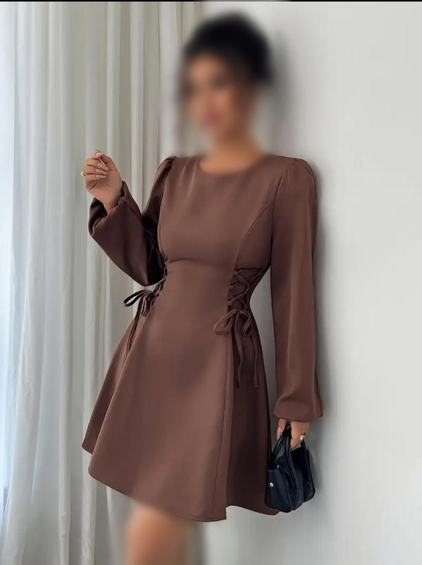 پیراهن مجلسی زنانه کرپ عروسکی کوتاه