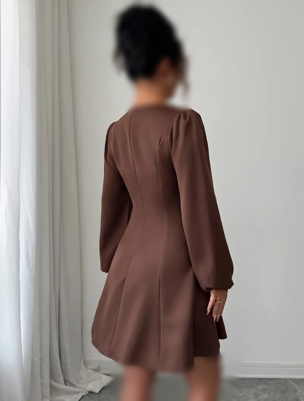 پیراهن مجلسی زنانه کرپ عروسکی کوتاه
